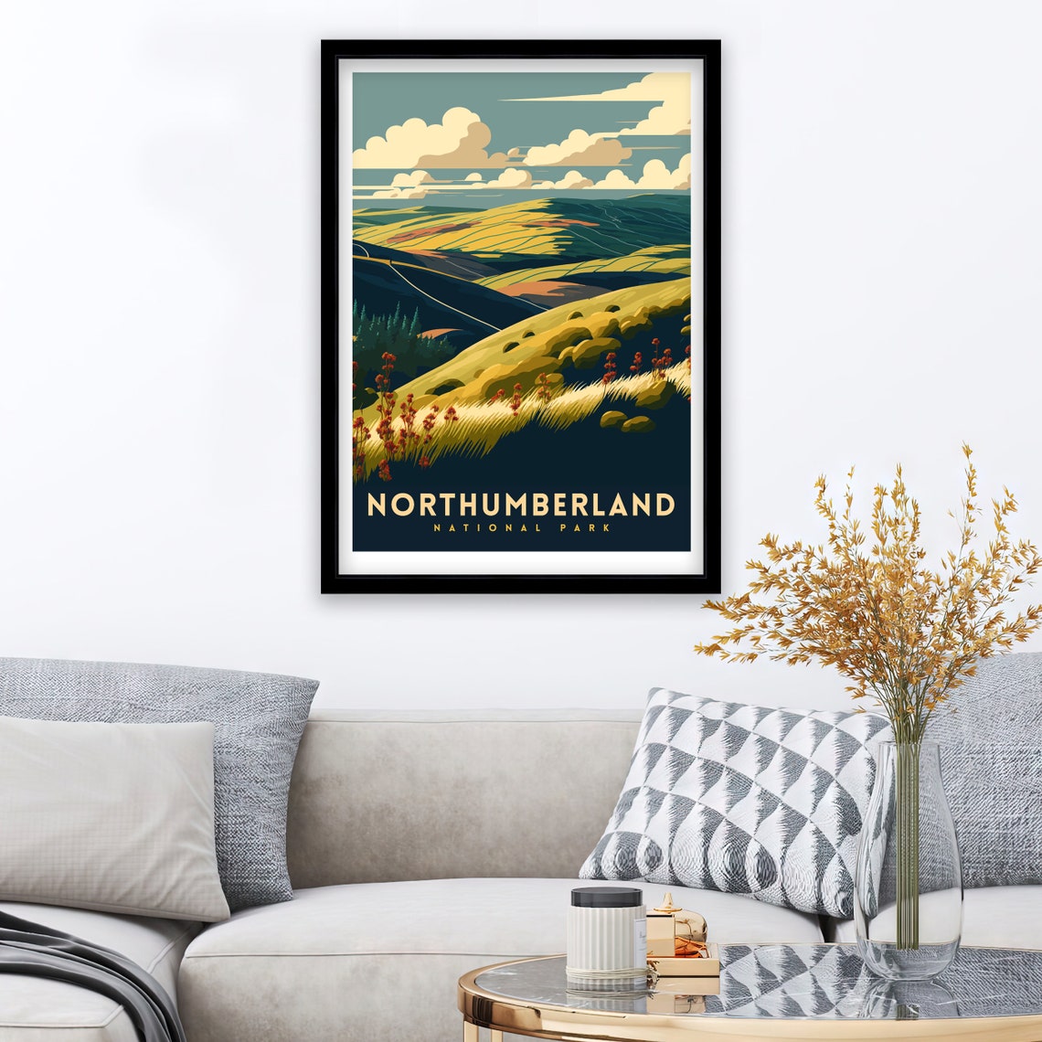 Northumberland Travel Print Travel Poster Northumberland Print Travel Print Northumberland Art Art Print National Park Print - Image 2