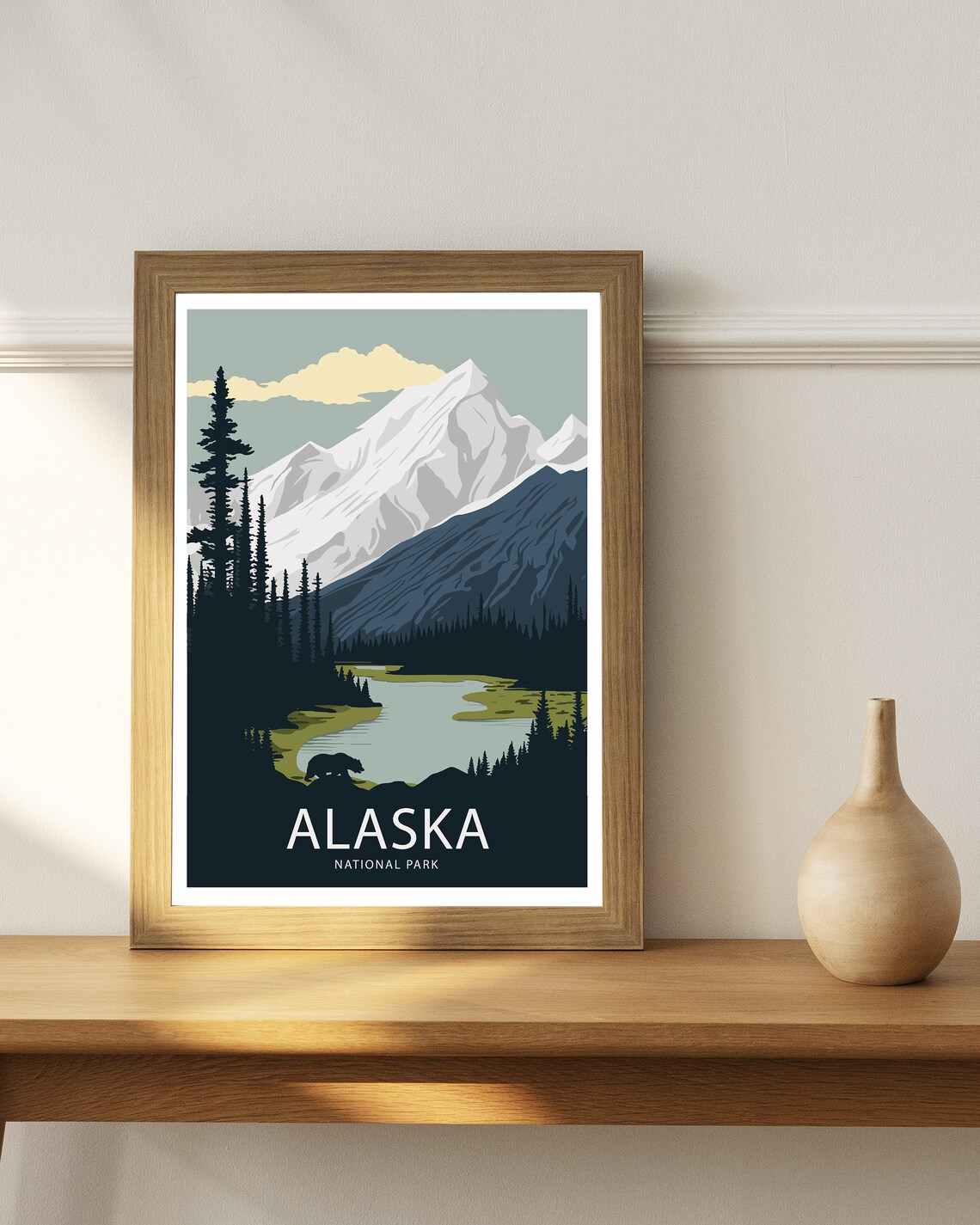 Denali National Park Alaska Travel Poster, Art Print - Image 2