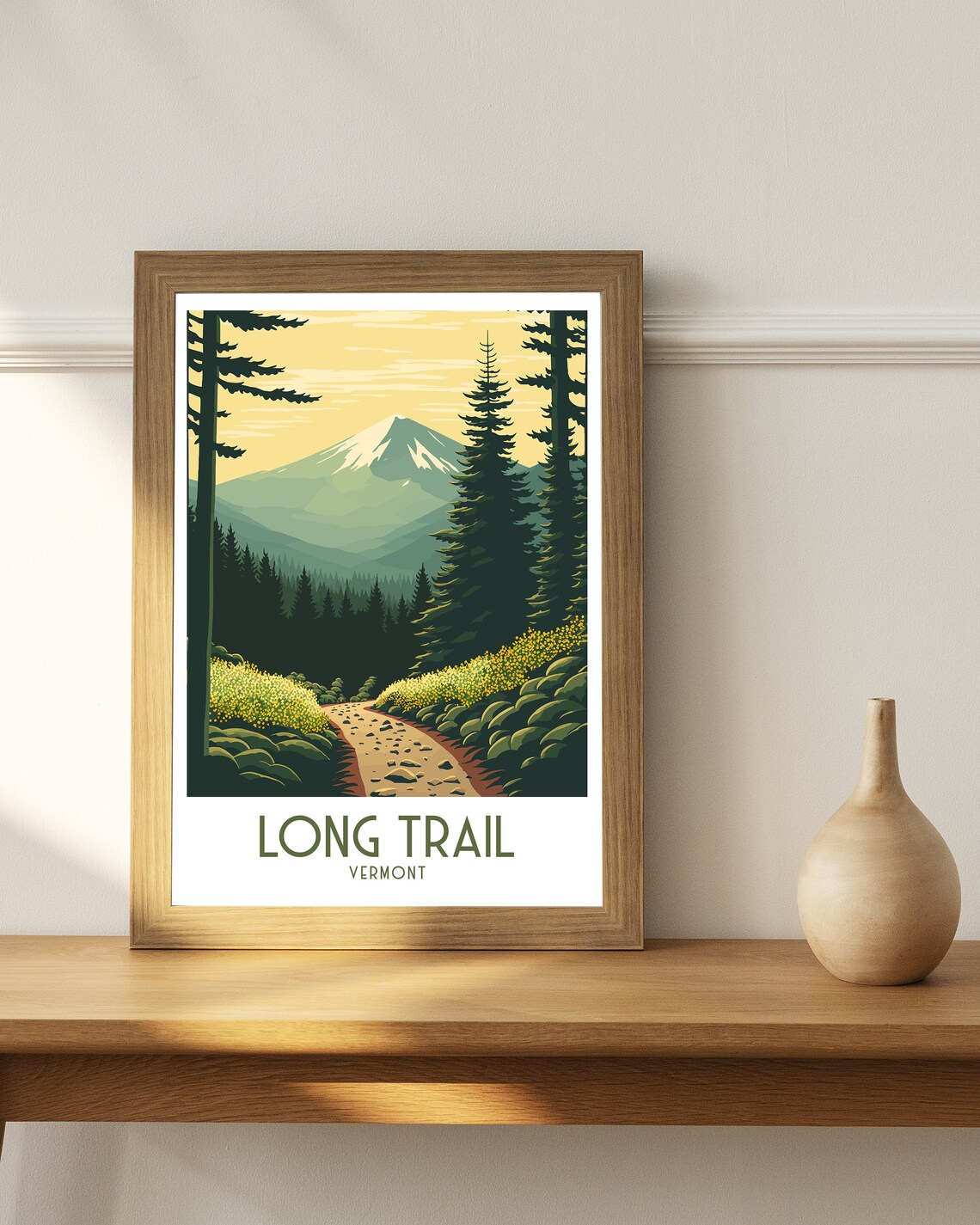 Long Trail Travel Poster, Appalachian Trail Vermont - Image 2