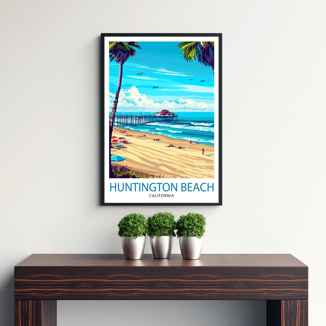 Huntington Beach California Travel Poster - Image 3