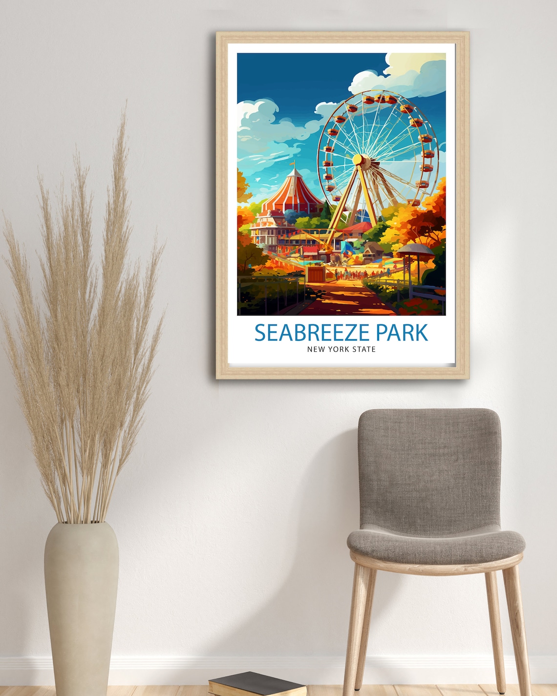 Seabreeze Amusement Park Texas Travel Poster - Image 3