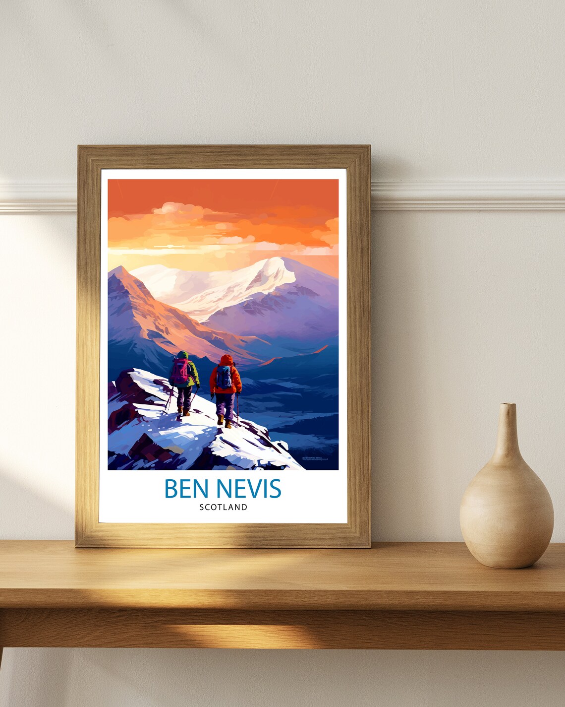 Ben Nevis Scottish Mountain Art Print, Fort William - Image 3
