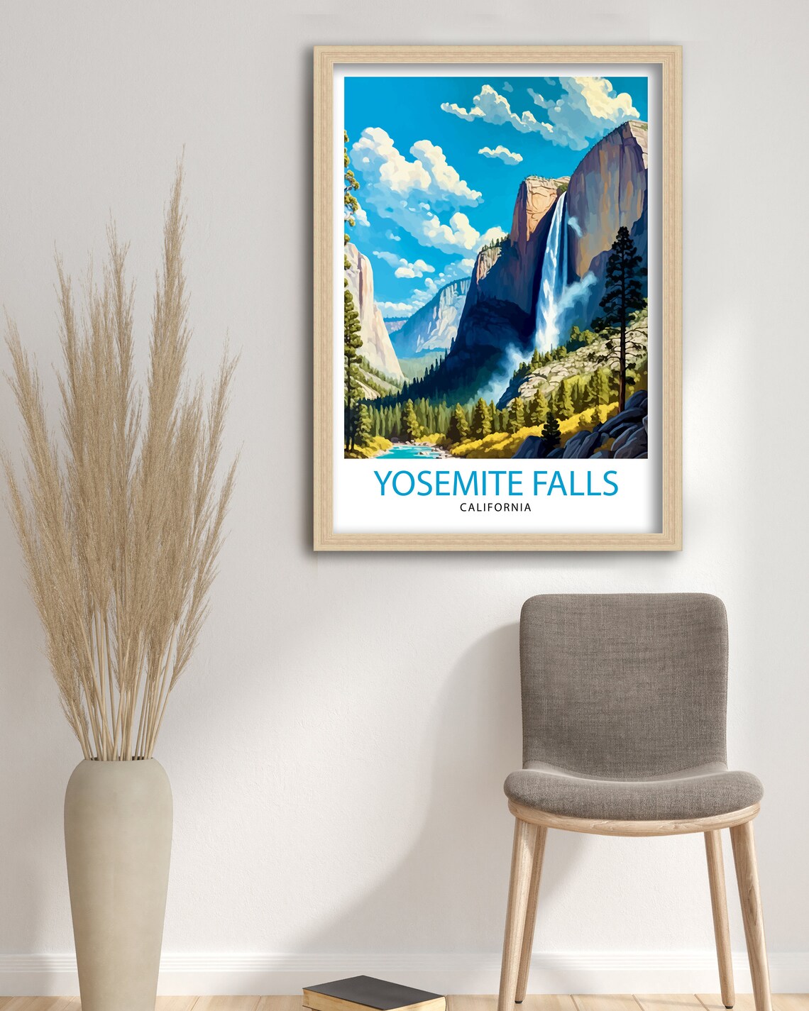 Yosemite Falls Travel Poster, National Park Landscape - Image 3