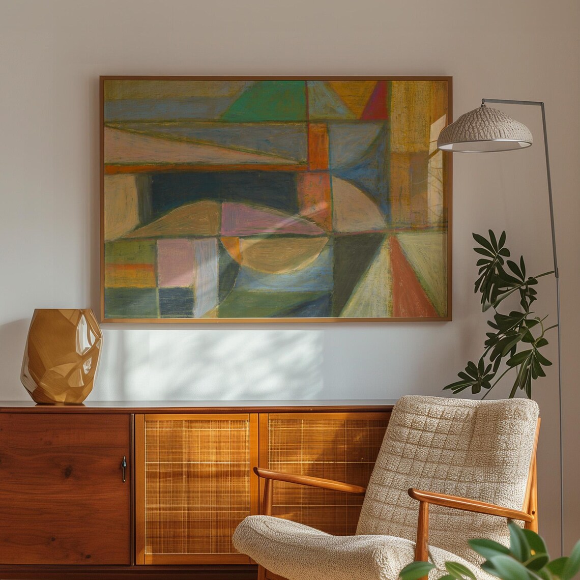 Midcentury Modern Rectangular Shapes, Art Print