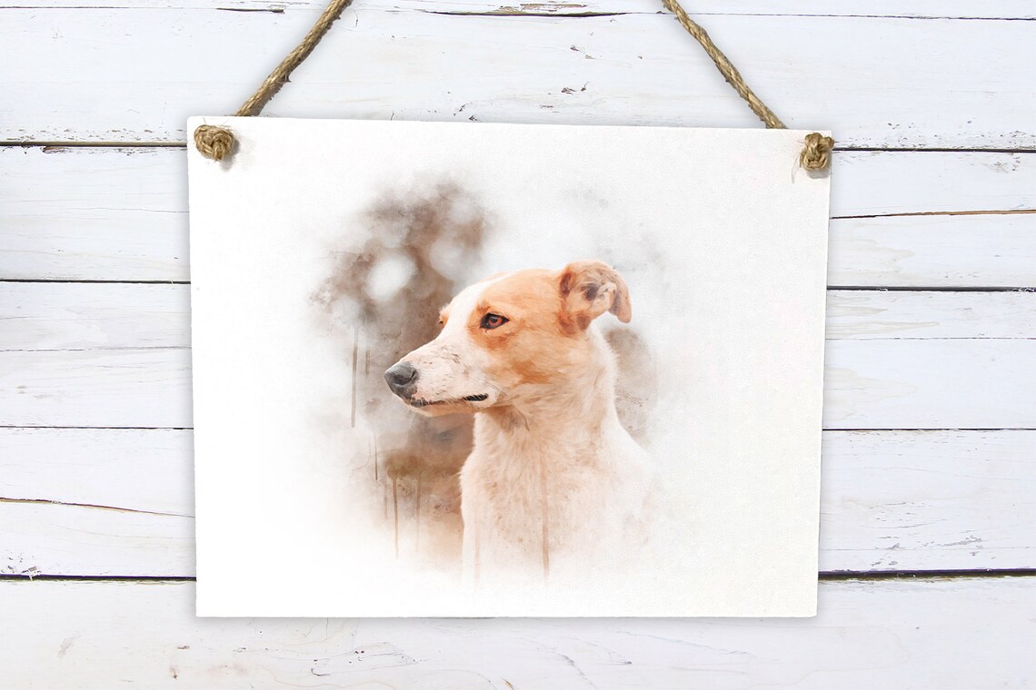 Sarge German Shepherd Watercolor Custom Pet Portrait Dog Name Poster - Image 2