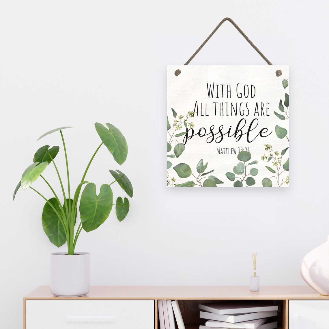 But the Lord Stood With Me 2 Timothy 4 17 Botanical Faith Poster - Image 2