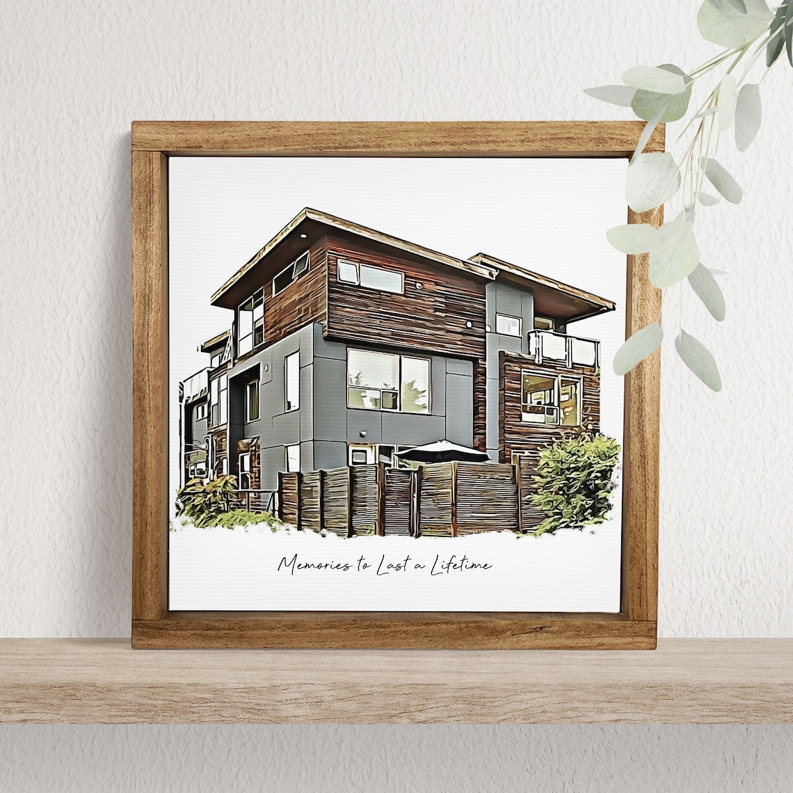 Custom Watercolor "Our First Home" House Portrait Painting Poster - Image 2