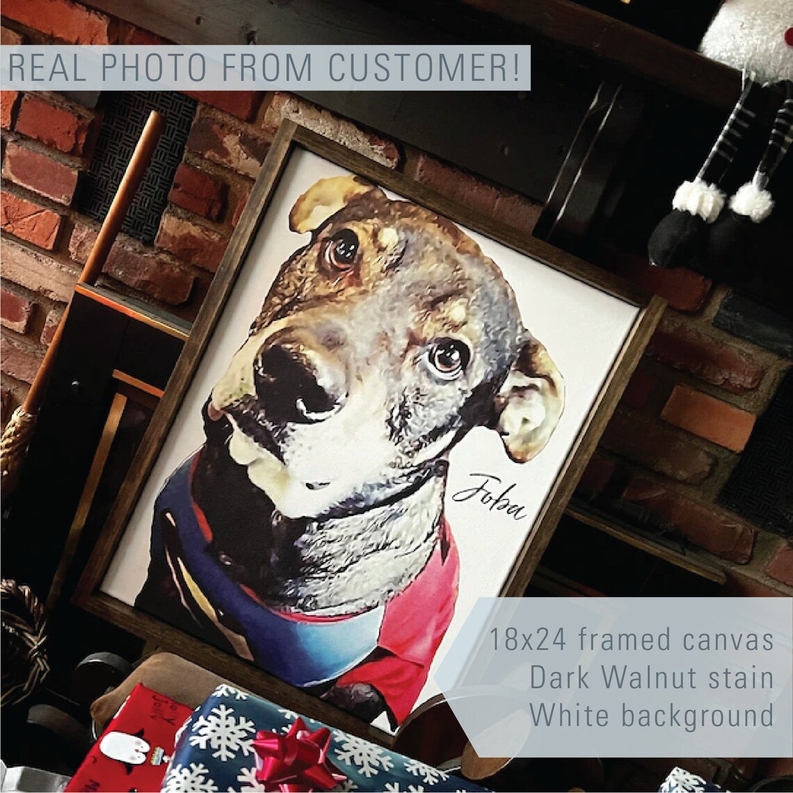 Custom Pet Portrait Oil Effect, Birthday Gift Art Print - Image 3