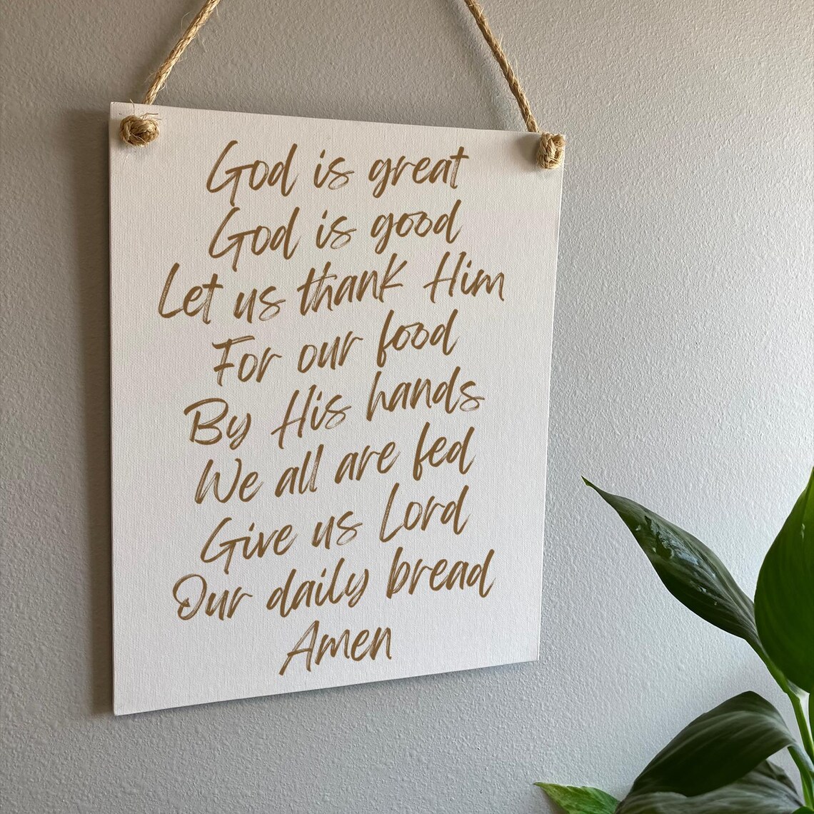 God Is Great God Is Good Mealtime Prayer Thanks Daily Bread Sign Poster - Image 2