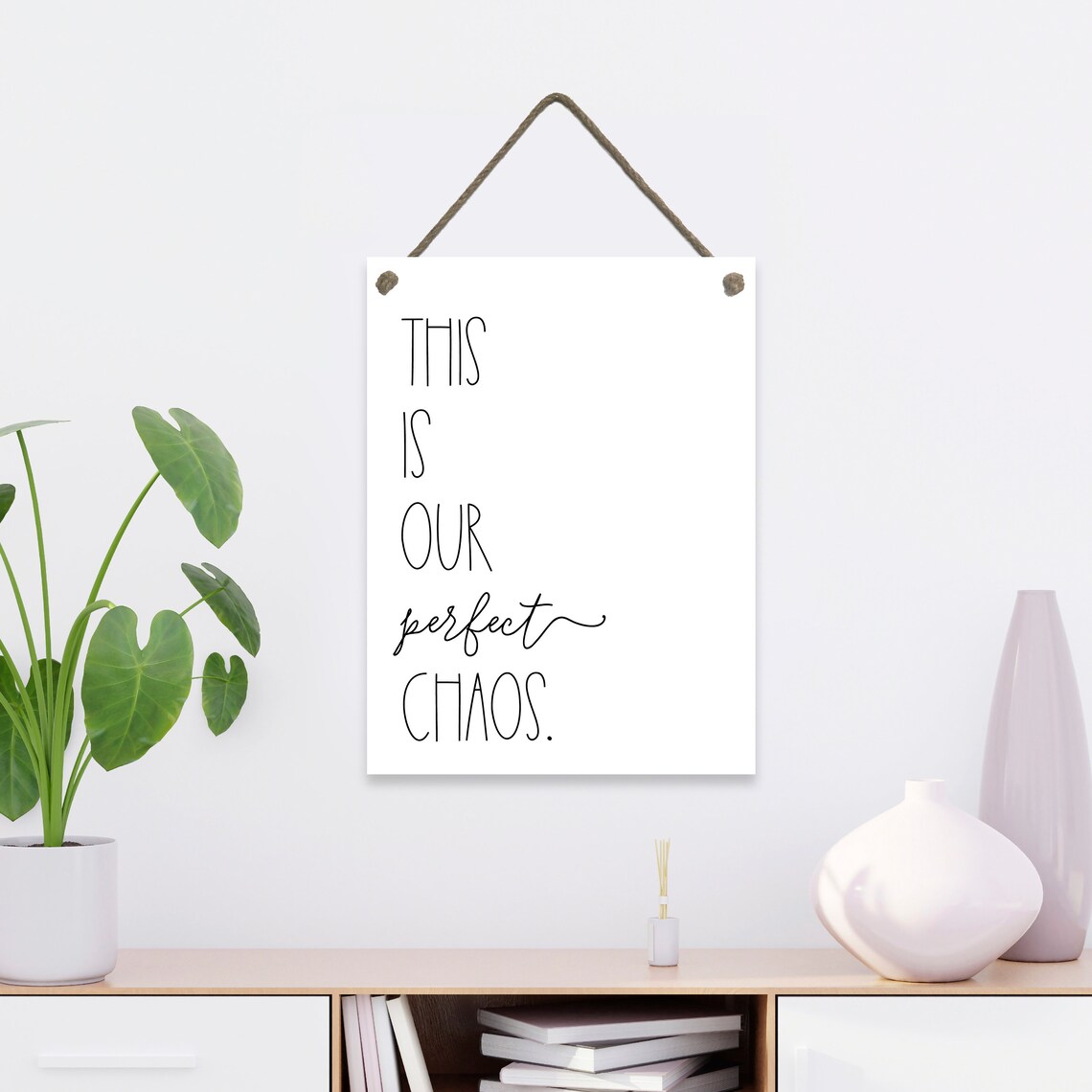 Perfect Chaos Family Signs, Farmhouse Wall Art Print - Image 2