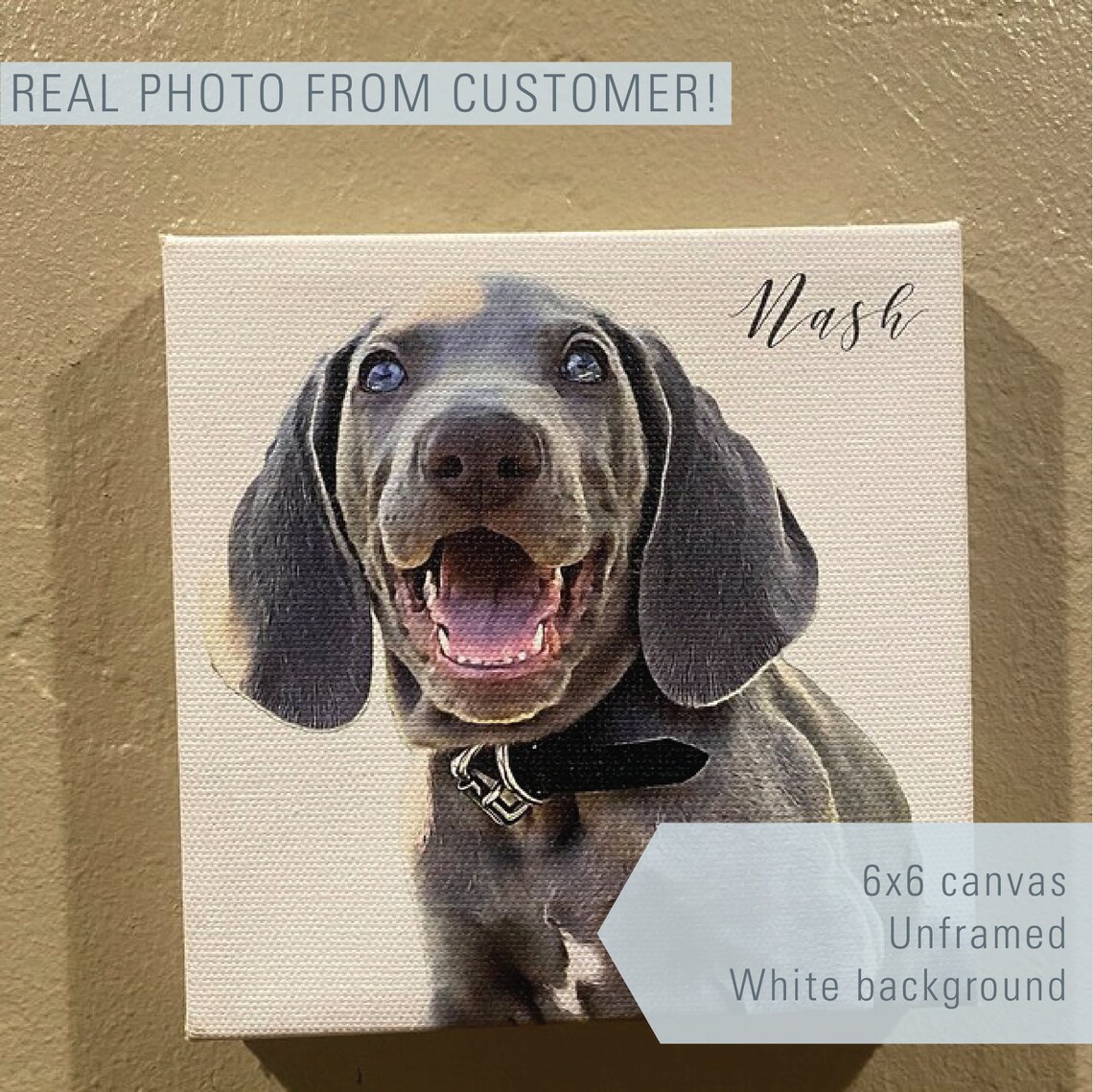 Custom Pet Photo Print, Oil-Effect Minimalist Decor - Image 2