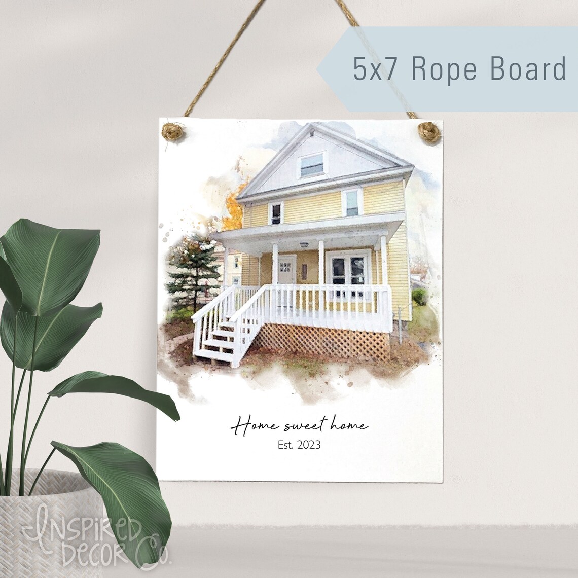 Personalized Watercolor House Art Print, Home Decor - Image 2