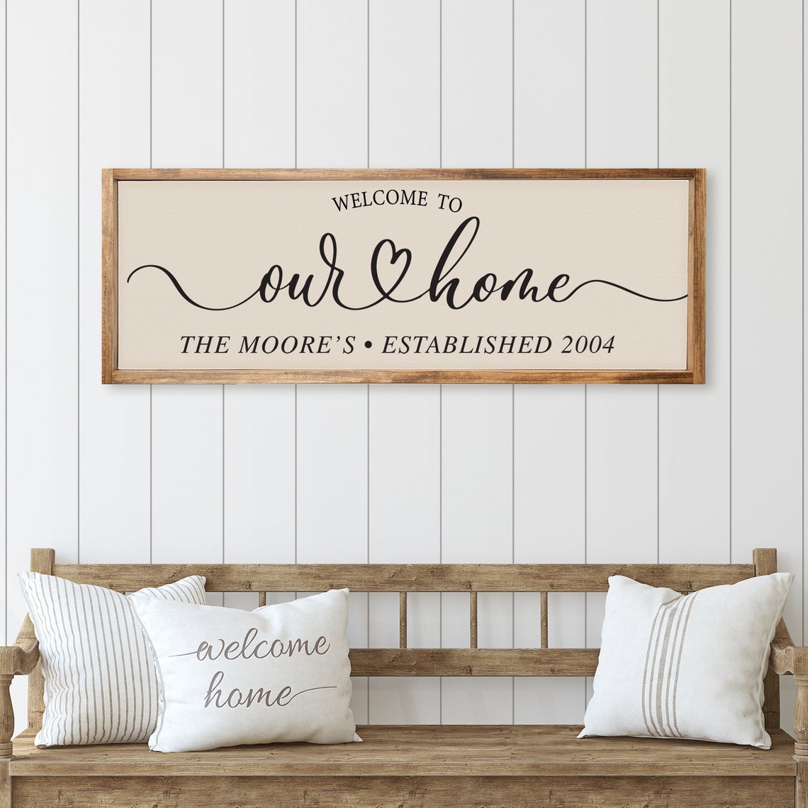 Personalized Welcome To Our Home Family Name Established Poster - Image 3