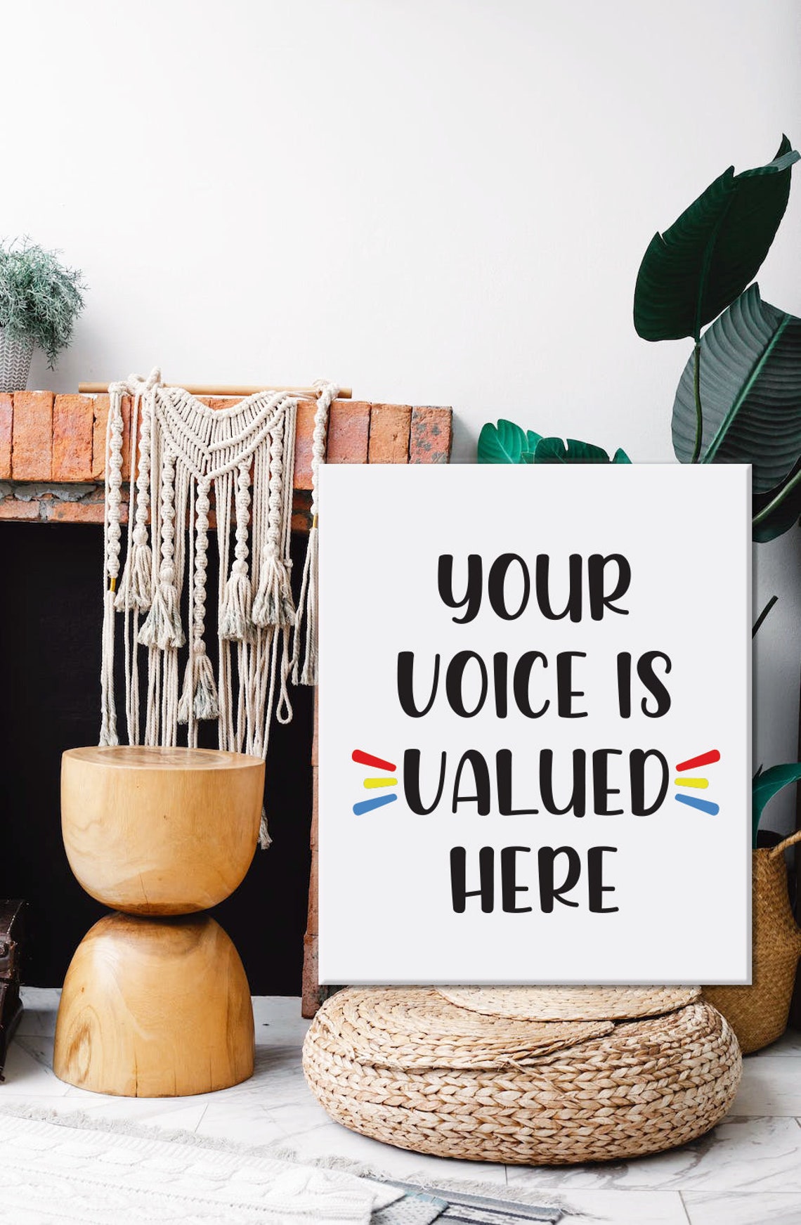 Your Voice Is Valued Here Inspirational Classroom Wall Poster - Image 3