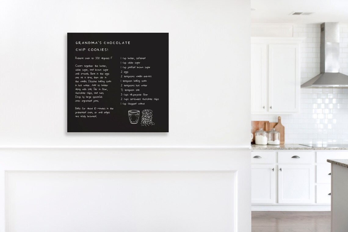 Personalized Recipe Farmhouse Living Room Art Print - Image 2