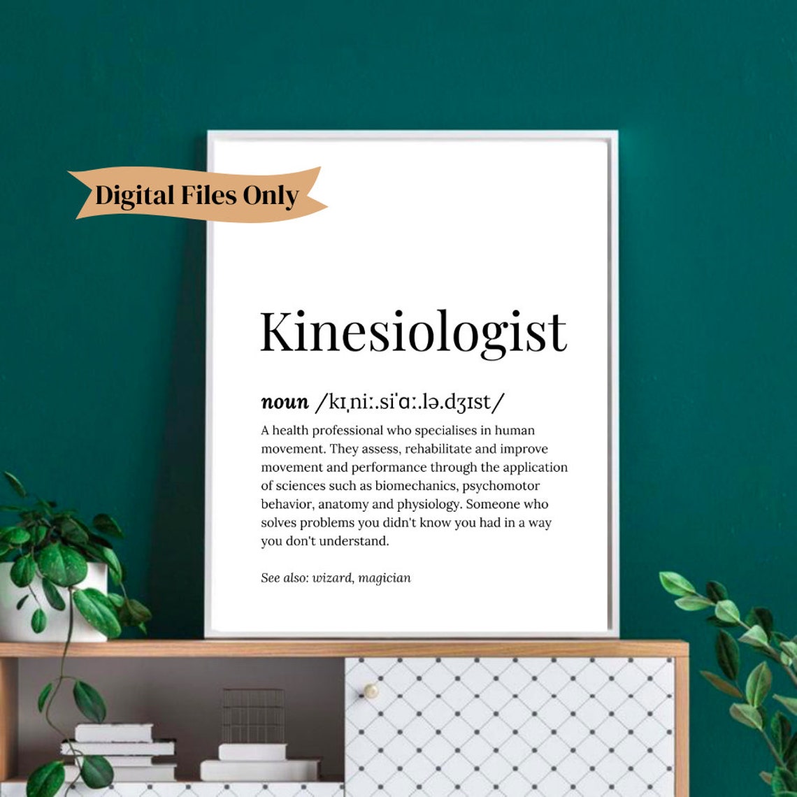 Kinesiologist Wizard Dictionary Definition Graduation Gift Poster - Image 2