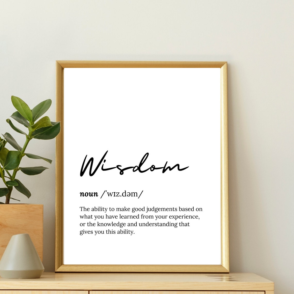 Wisdom Dictionary Definition Script Font Inspirational Poster - Image 2