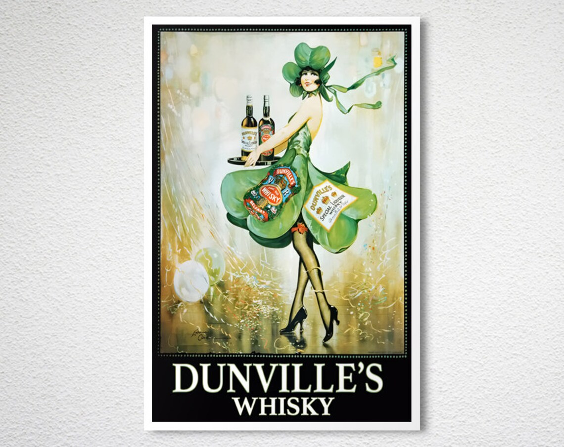 Dunvilles Whisky Vintage Food Drink Poster - Image 2