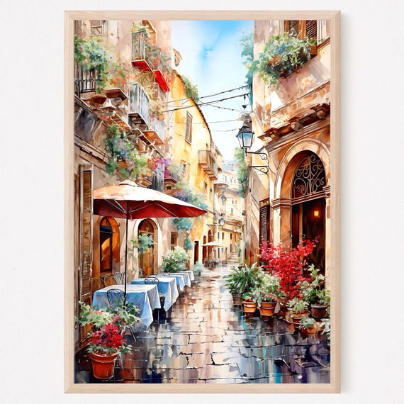 Rome Travel Poster, Italy and Roma Art Print