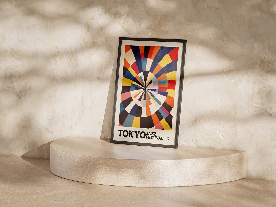 Vintage Tokyo Jazz Festival Poster, Mid-Century Modern - Image 5
