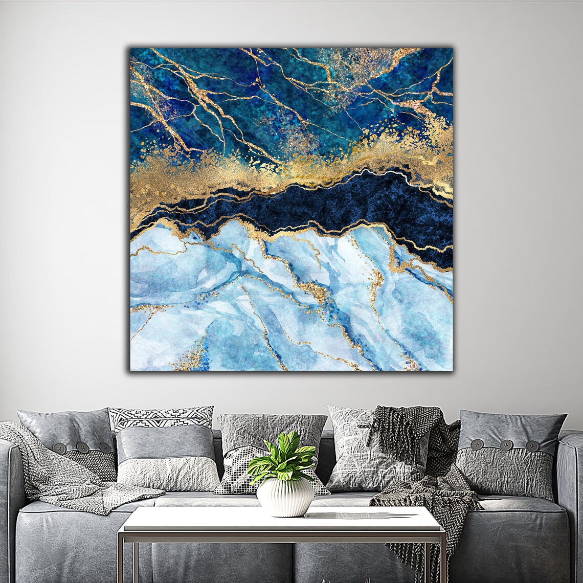 Abstract Modern Marble Art Print, Luxury Decor