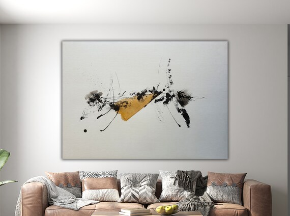 Modern Abstract Lines Painting Paint Textured Print Colorful Abstract Print Line S Art