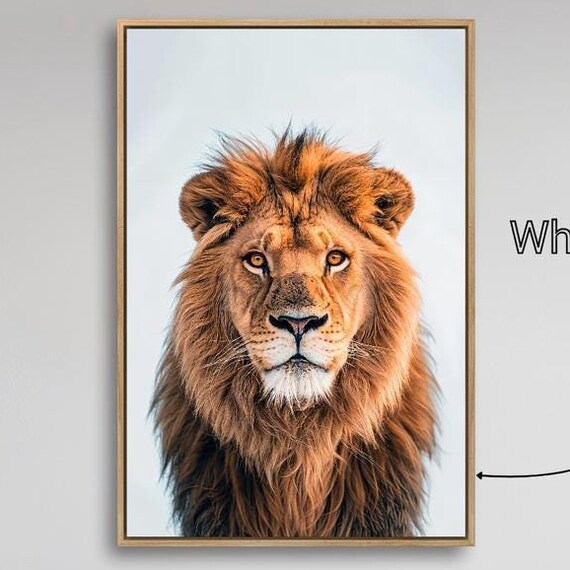 Majestic Lion Portrait Full Mane Wildlife Photography Safari Art Poster