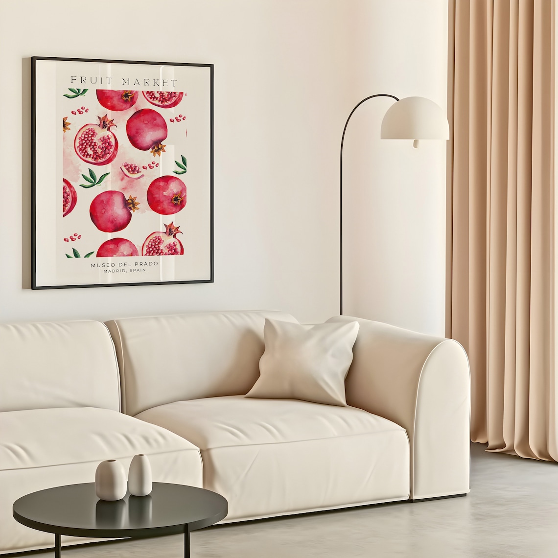 Pomegranade Fruit Market Botanical Art Print - Image 2