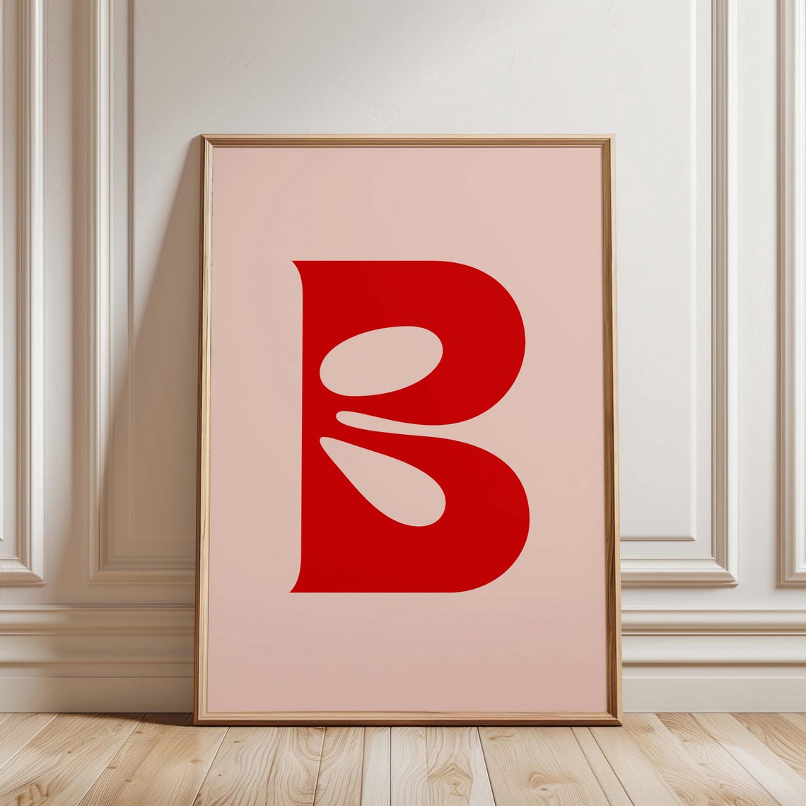 Personalized Letter Print Custom Initial Wall Art Alphabet Decor Gift Minimalist Elegant Typography