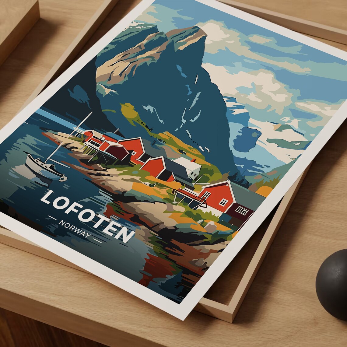 Lofoten Islands Travel Poster, Norway Landscape - Image 3
