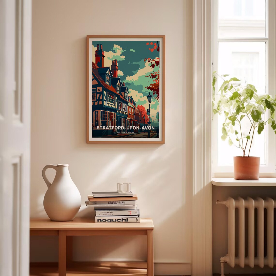 Stratford Upon Avon Travel Poster, British Landmark - Image 4
