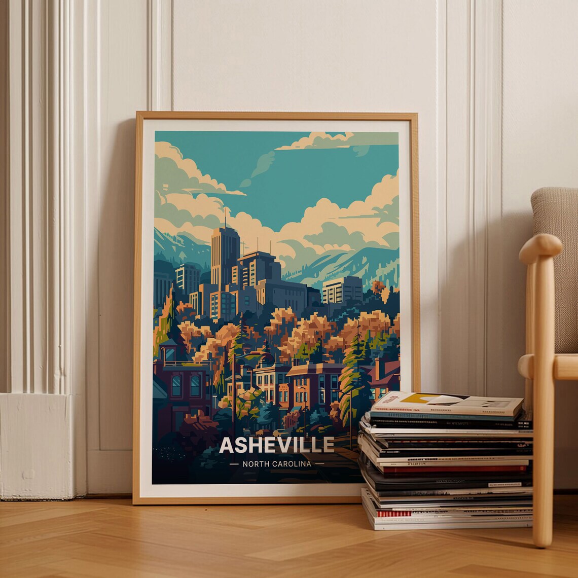 Asheville Travel Poster, North Carolina Art Print