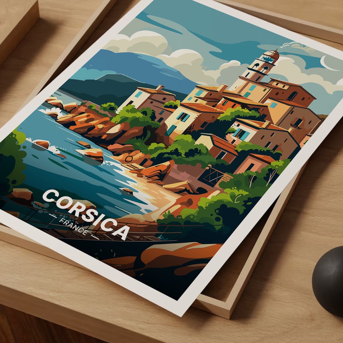Corsica Travel Poster France Landscape Art Home Decor Travel Lover Gift Wall Art For Living Room Office Decor C20 1110 - Image 3