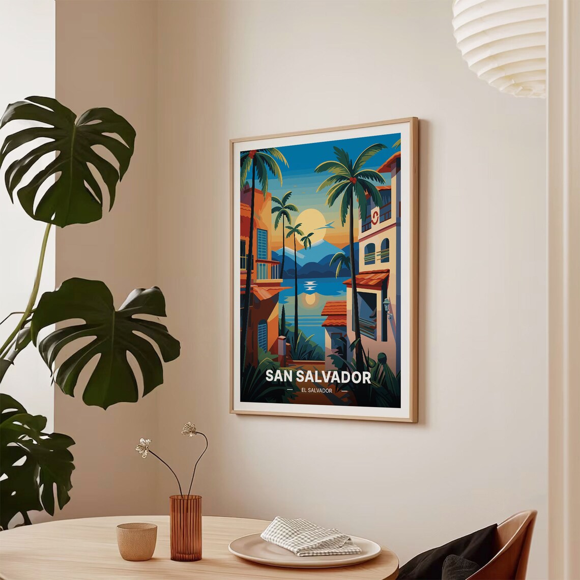 San Salvador Travel Poster, Cityscape Wall Decor - Image 2