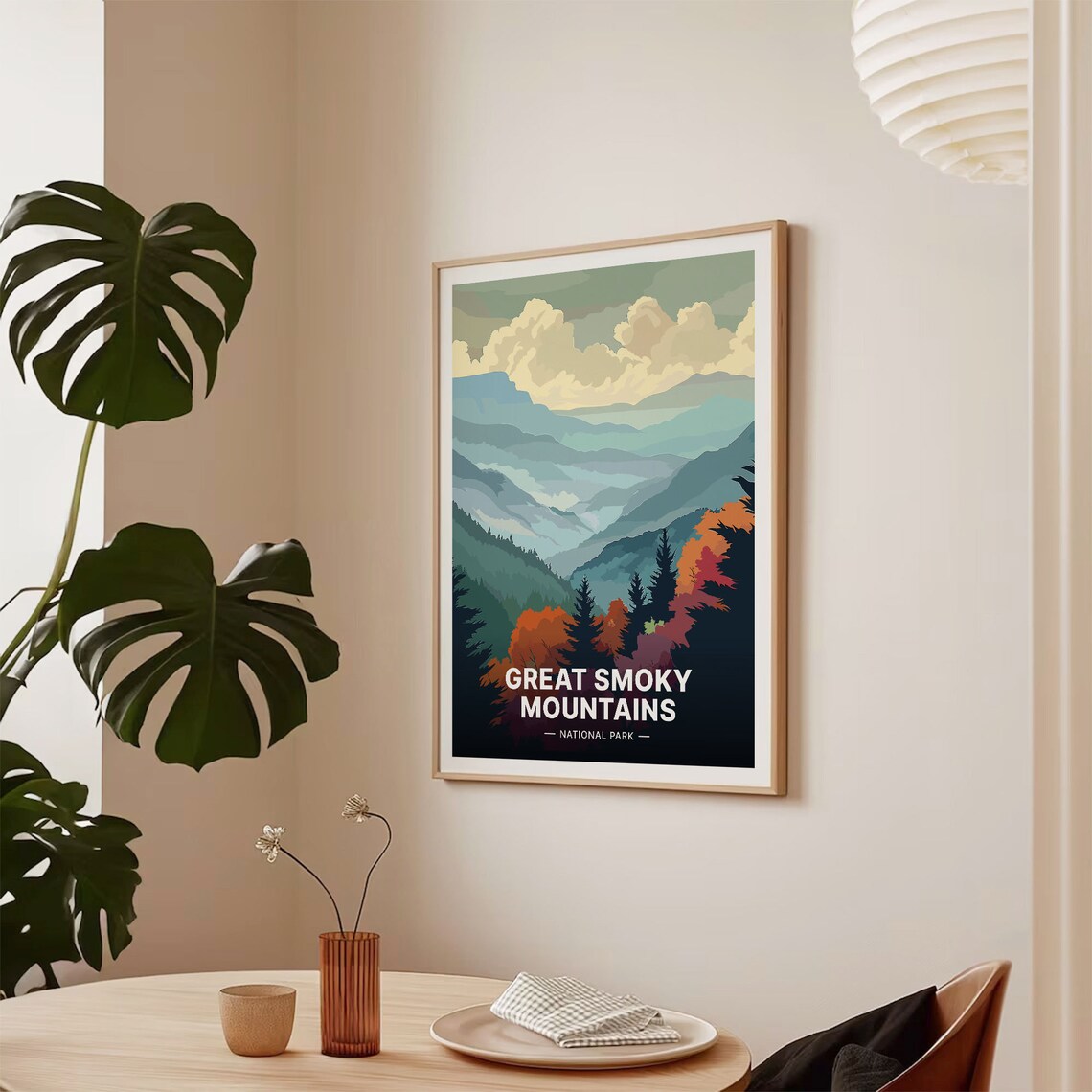 Great Smoky Mountains Travel Poster, Tennessee Nature Scene - Image 2