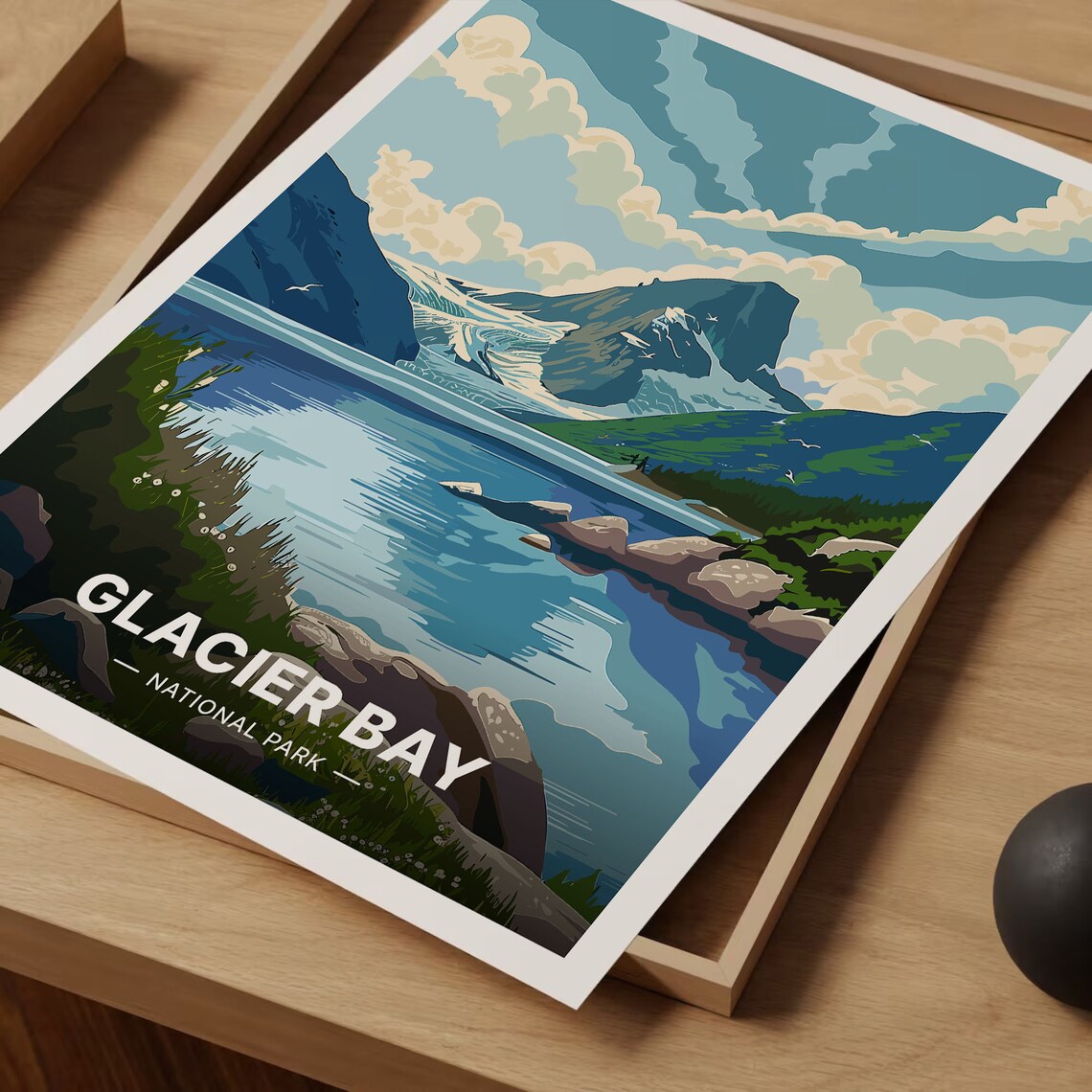 Glacier Bay National Park Alaska Fjord Glacier Waters Poster - Image 3