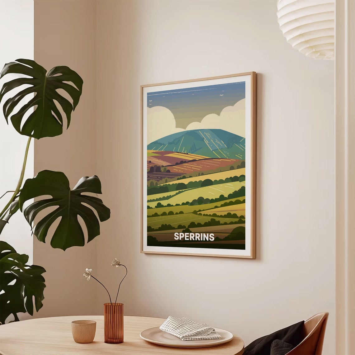 Sperrins Northern Ireland Poster Rolling Hills Patchwork Fields Art - Image 2