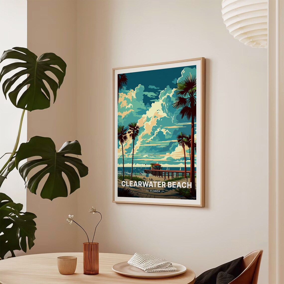 Clearwater Beach Florida Travel Poster, Coastal Decor - Image 2