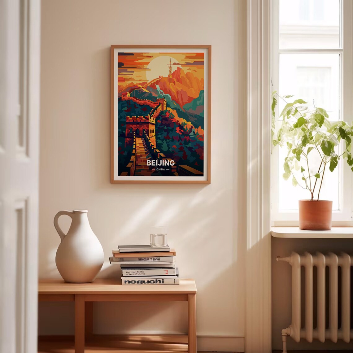 Beijing Retro Travel Poster, China Cityscape Art Print - Image 4