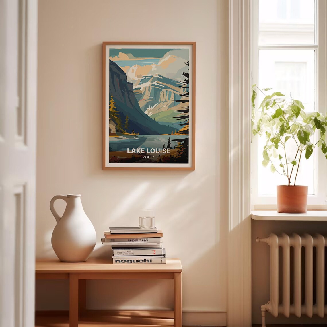 Lake Louise Alberta Minimalist Travel Poster Art Print - Image 4