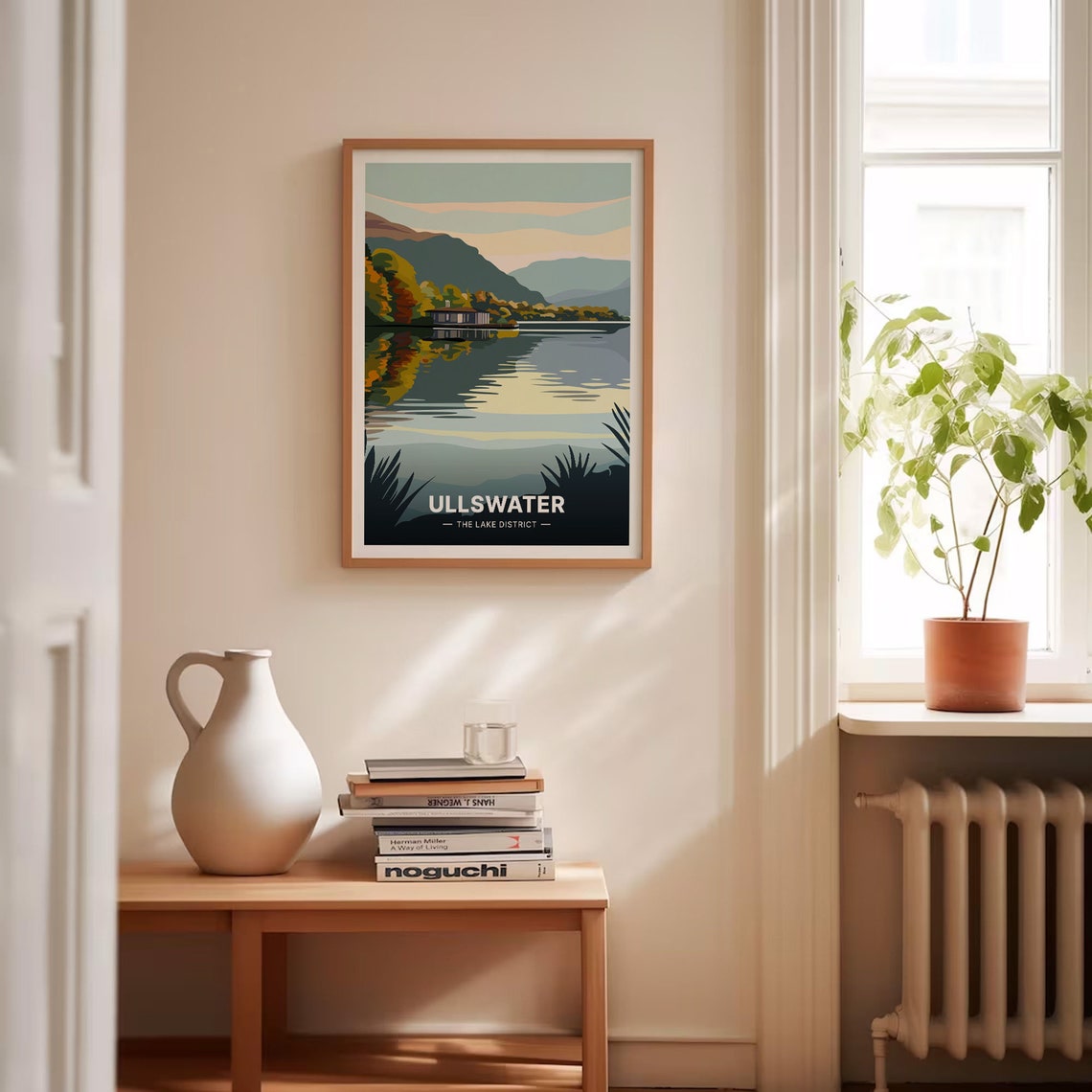 Ullswater Lake District England Boathouse Calm Water View Poster - Image 4