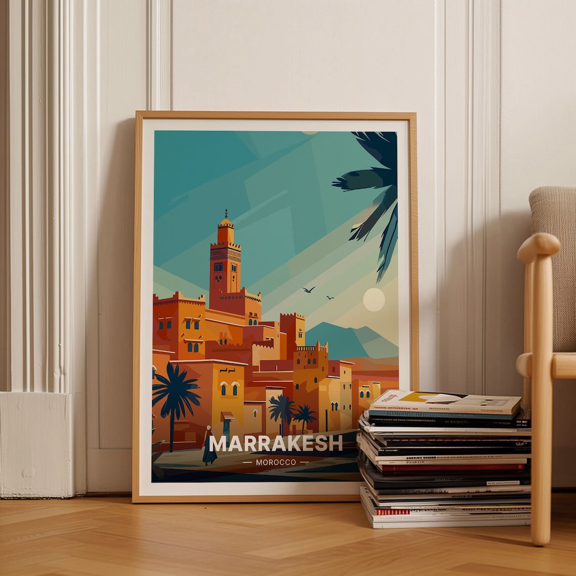 Marrakesh Travel Poster Morocco Birthday Gift Poster