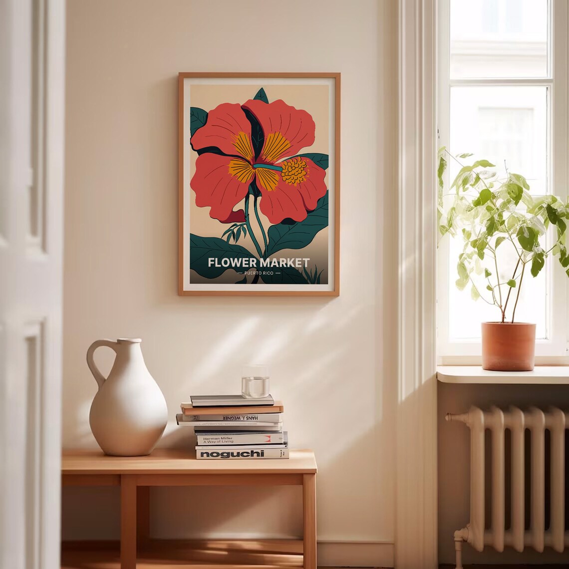 Puerto Rico Travel Poster, Flor De Maga Botanical Art - Image 4