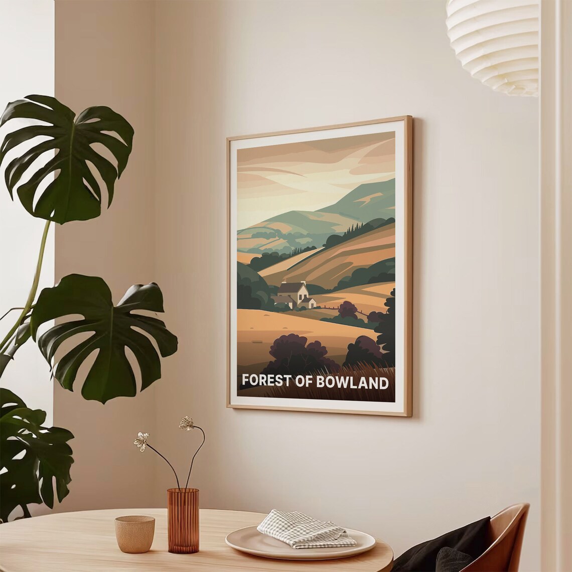 Forest Of Bowland Travel Poster Uk National Park Lancashire North Yorkshire Landscape Pennines Wall Art Bowland Fells Decor C20 1131 - Image 2