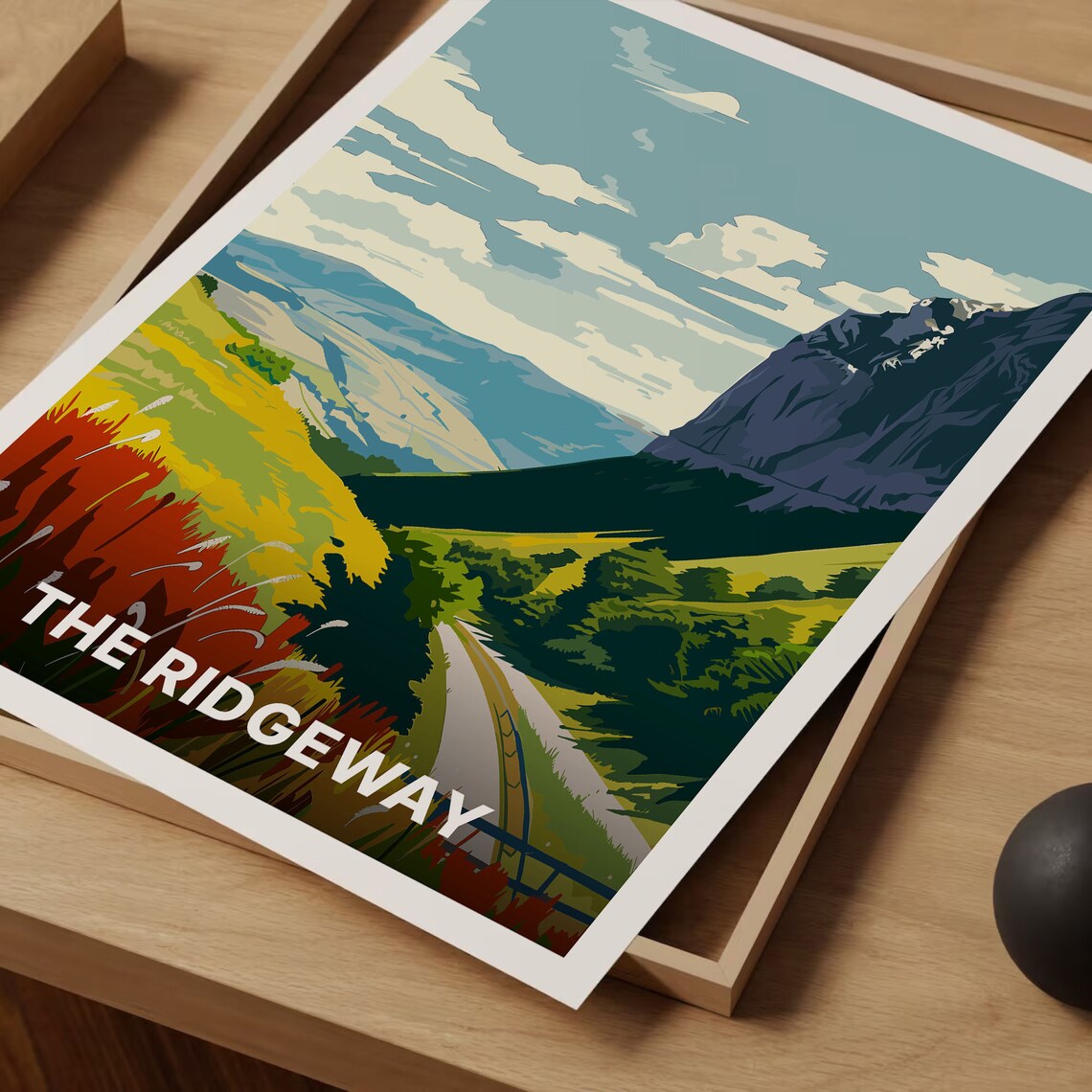 The Ridgeway England Ancient Chalk Downland Trail Travel Poster - Image 3
