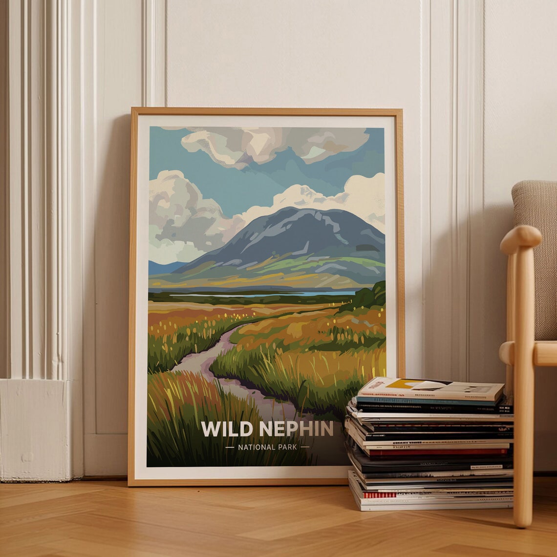Wild Nephin National Park Ireland Bog Trail Mountain Travel Poster