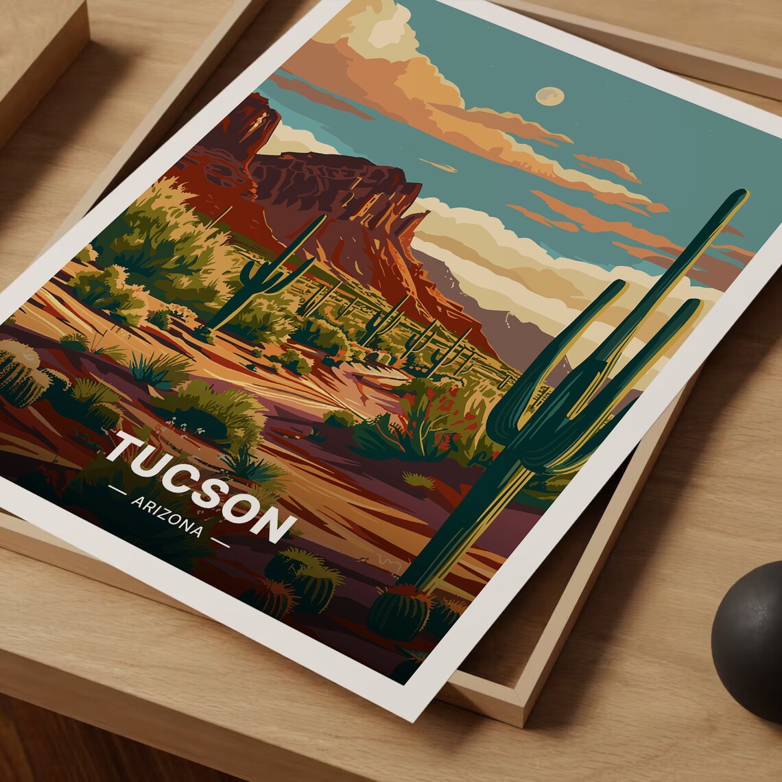Tucson Arizona Travel Poster, Vibrant Home Decor - Image 3