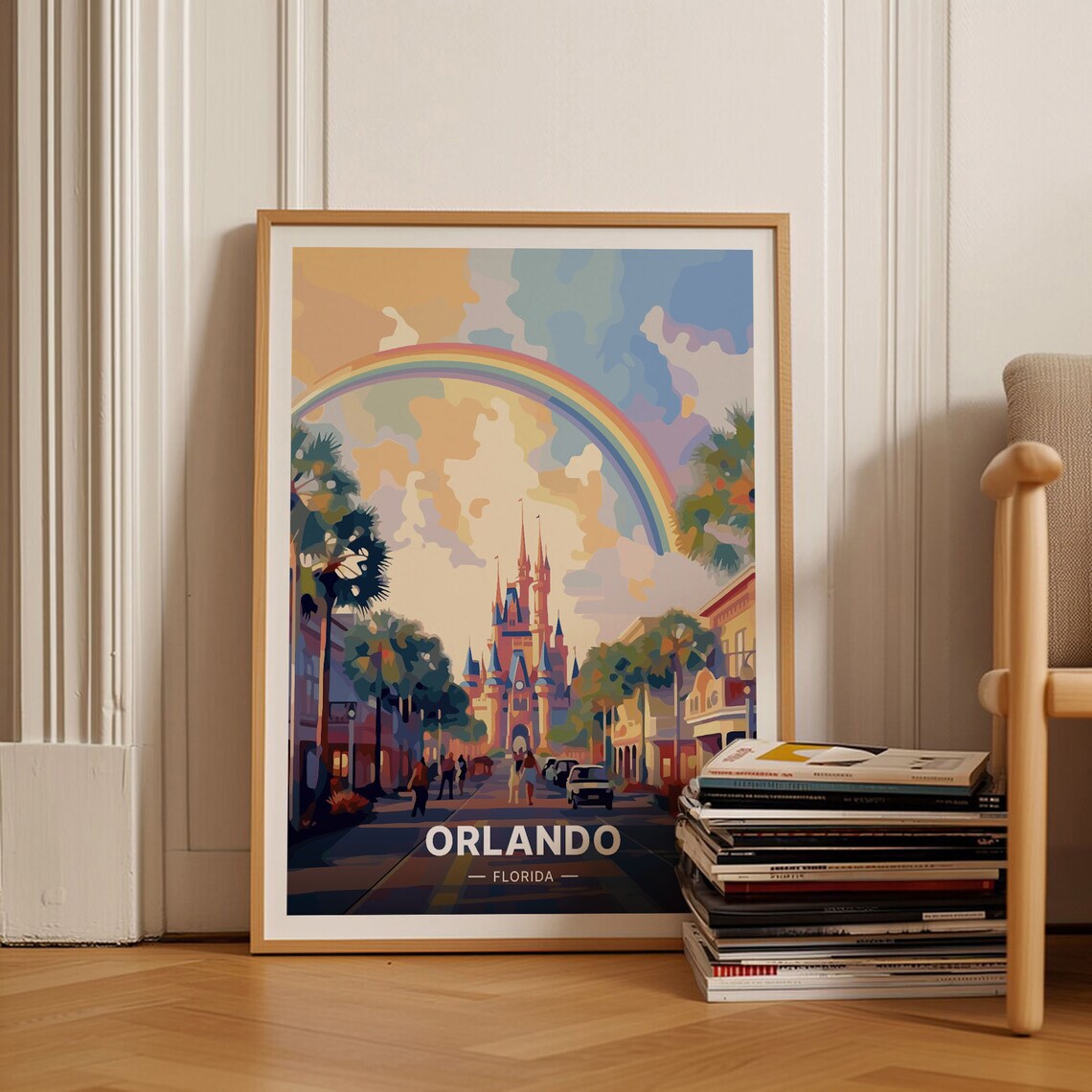 Orlando Travel Poster, Mid-Century Modern Decor