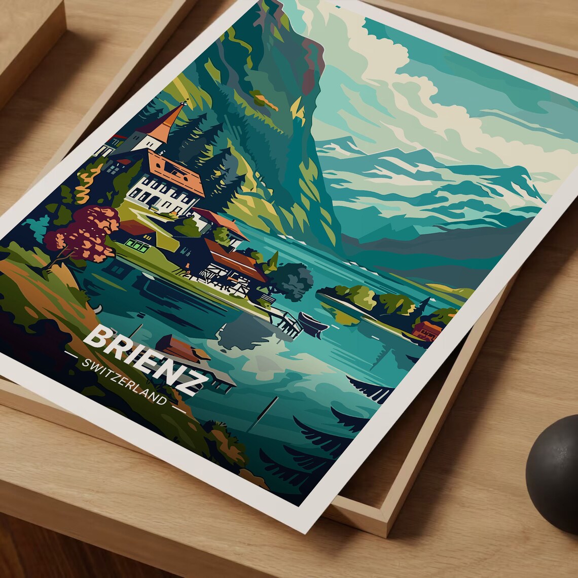 Switzerland Brienz Vintage Travel Poster Art Print - Image 3