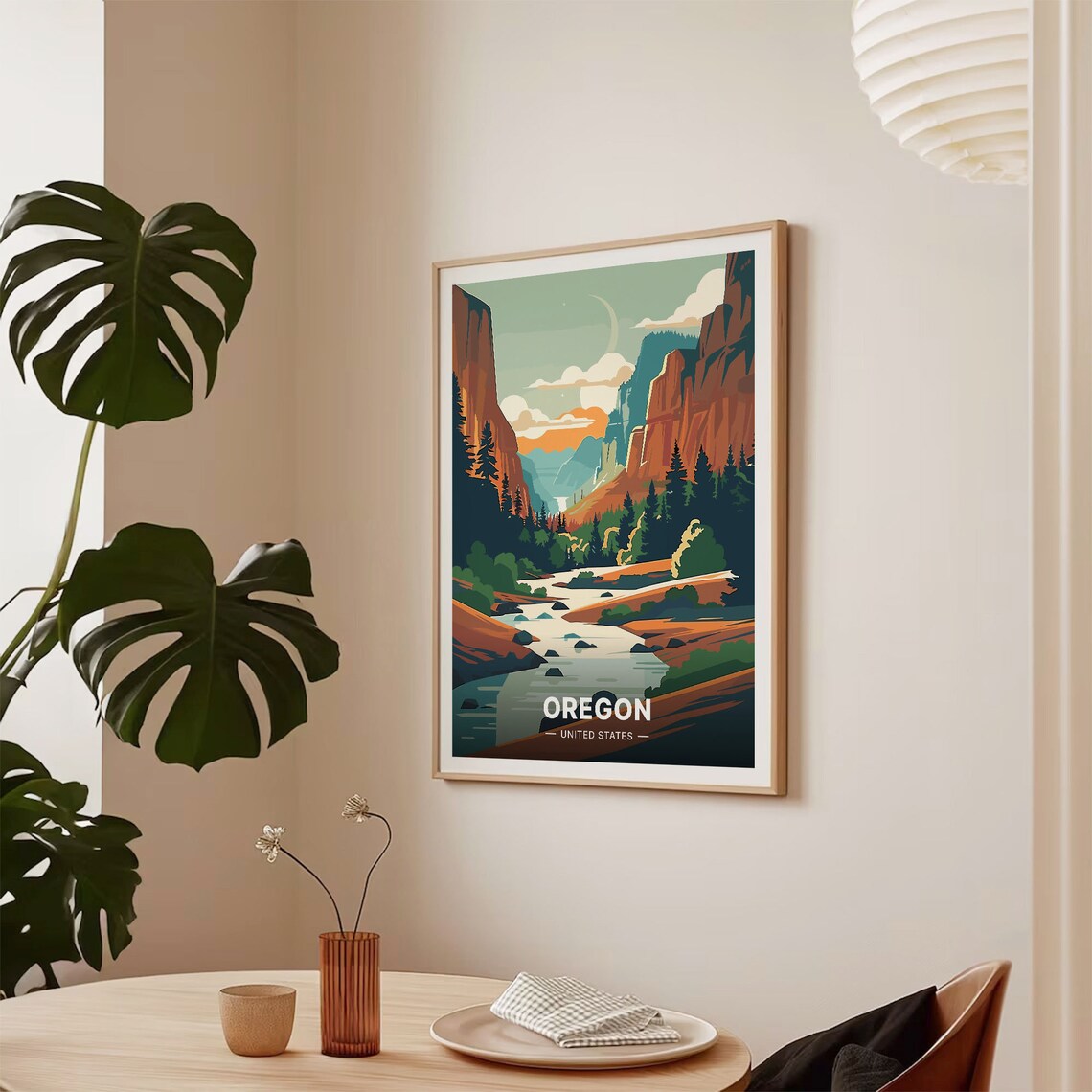 Oregon Vintage Style Retro Travel Poster - Image 2